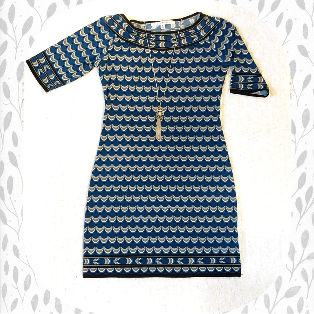 Max Studio Art Deco Shift Dress